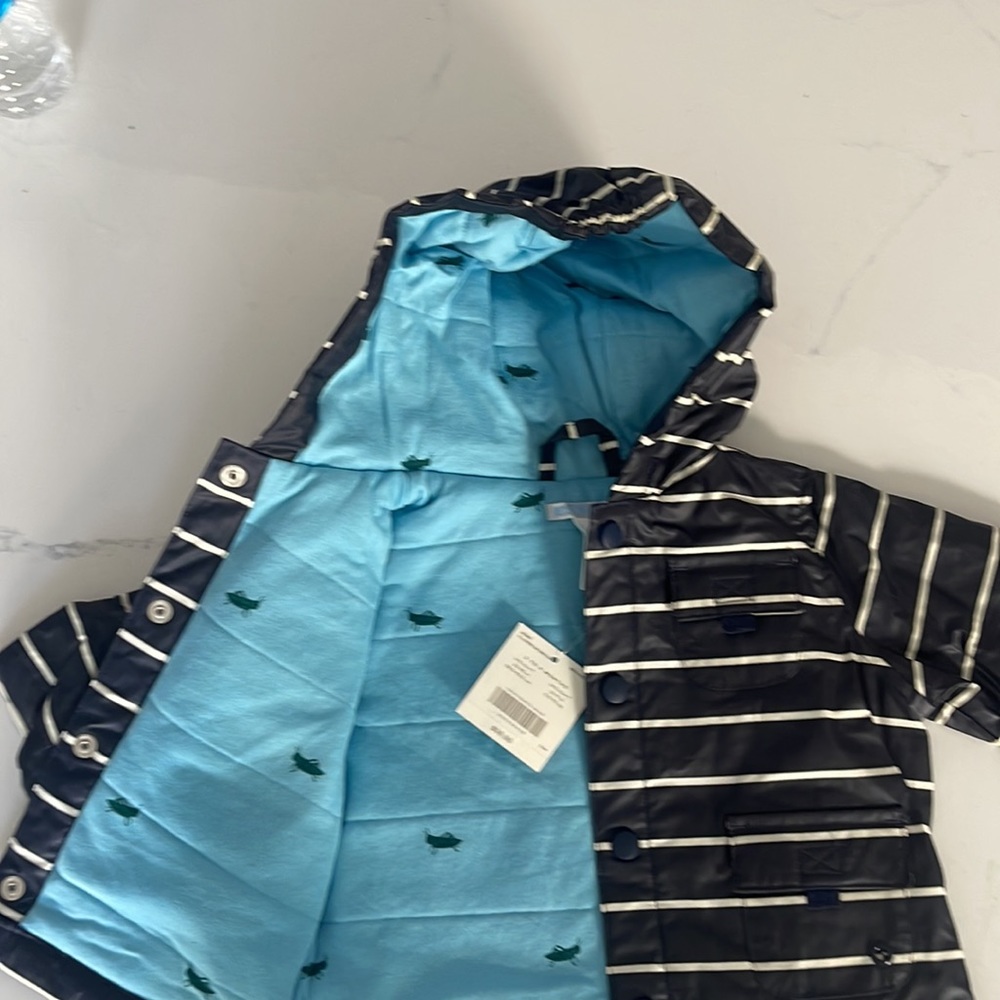 Janie and Jack boys lined rain coat